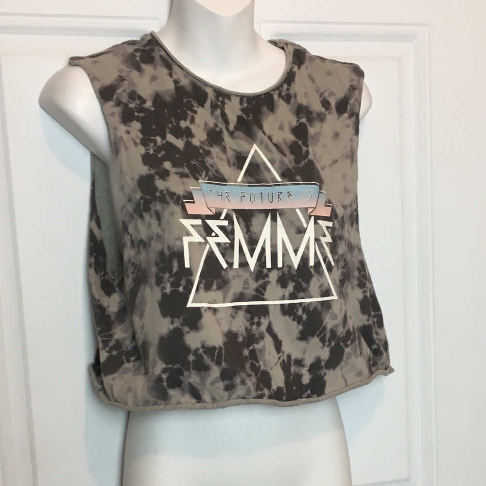 No Sleeved Tie Dye Shirt